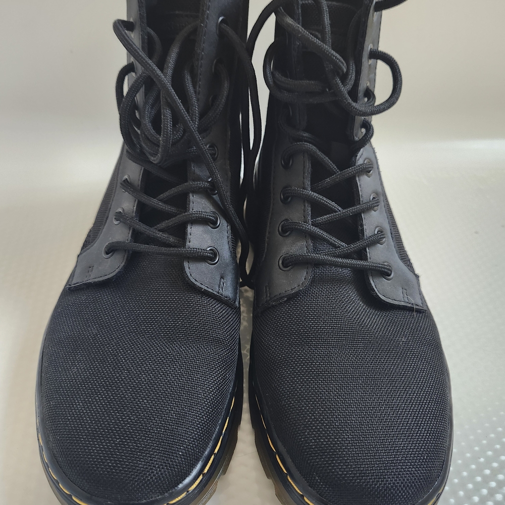 Dr. Martens Black Canvas Lace-Up Boots